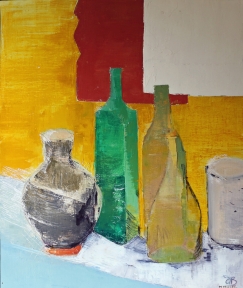 BOUTEILLE VERTE 2
Huile sur toile
65x53