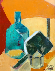 BOUTEILLE VERTE 1
Huile sur toile
35x27
